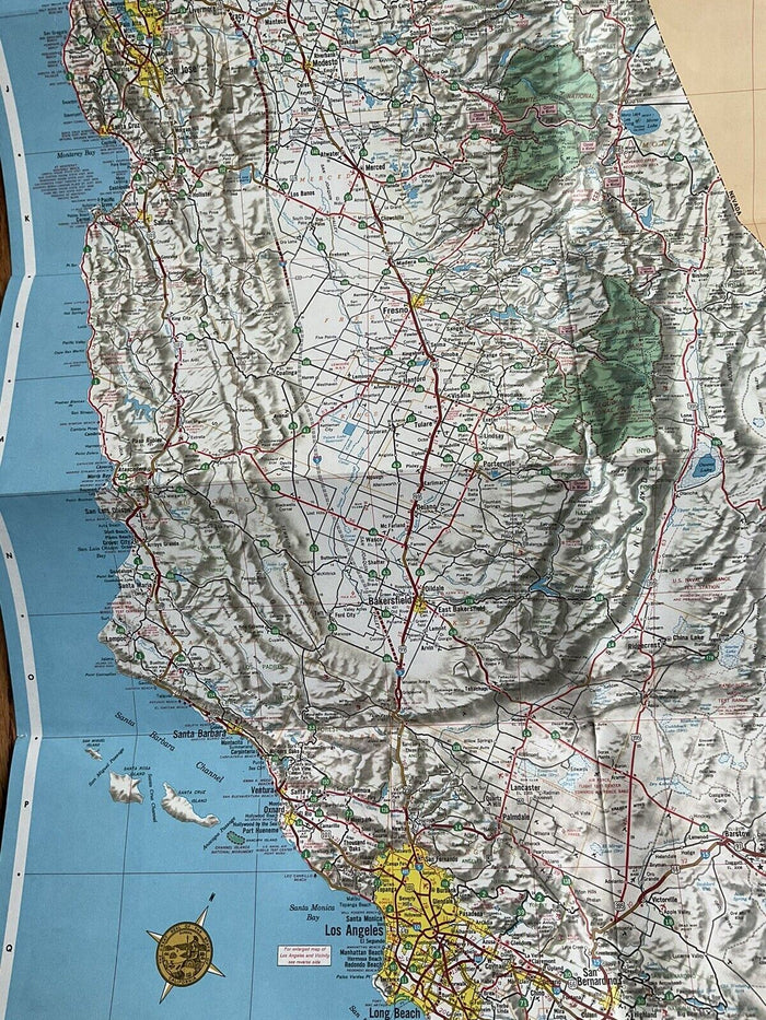 1966 Official California State Highway Transportation Travel Road Map