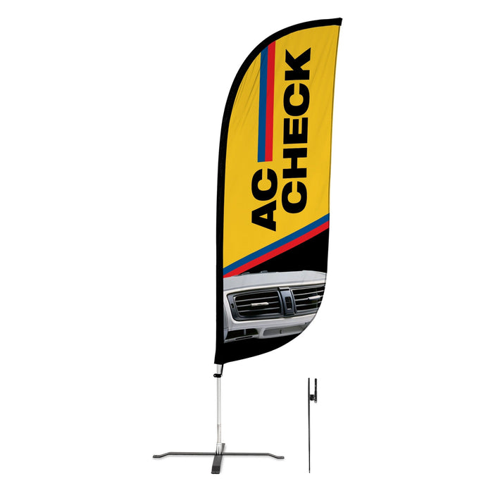 Yellow / Black / X-Stand Ground Spike Pole Set