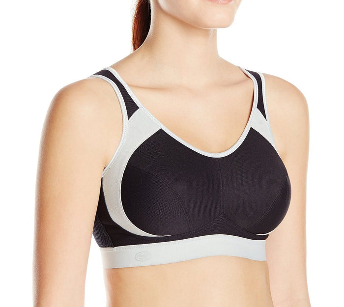 Anita Women's Extreme Control Sport Bra, Black Gray, 36F