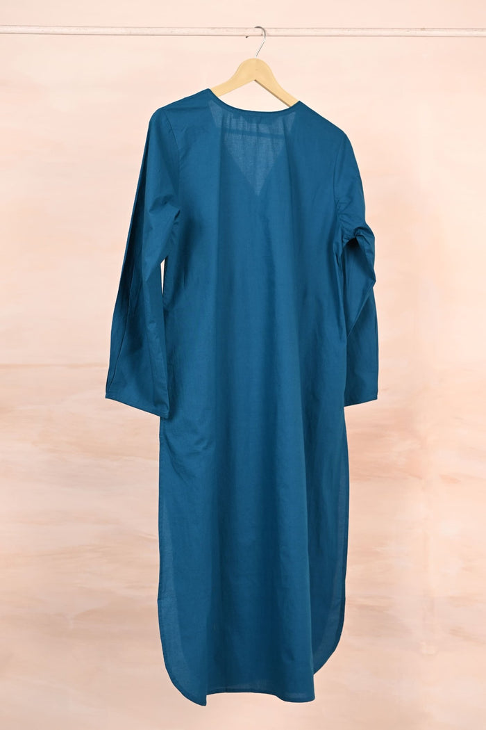 Azure Bloom Pleated Kurta - Tara - C - Tara