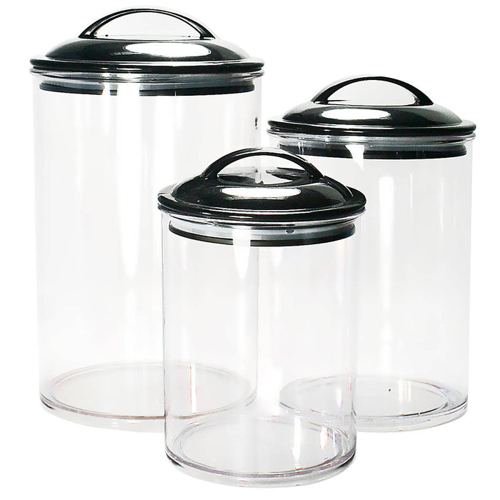 Black Acrylic Canister Set