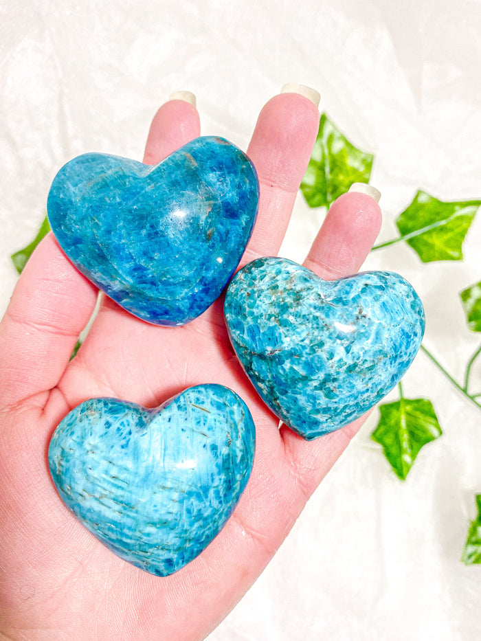 Blue Apatite Heart