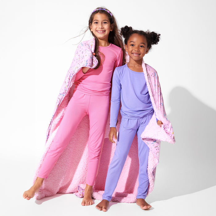 Bubblegum Pink Bamboo Kids Pajamas
