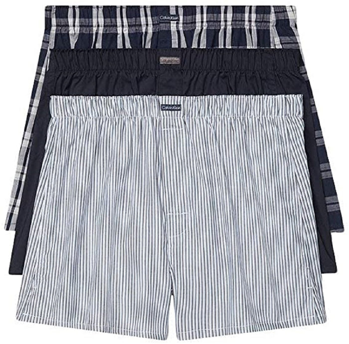 Calvin Klein Men's Cotton Classics Multipack Woven Boxers - NB4006