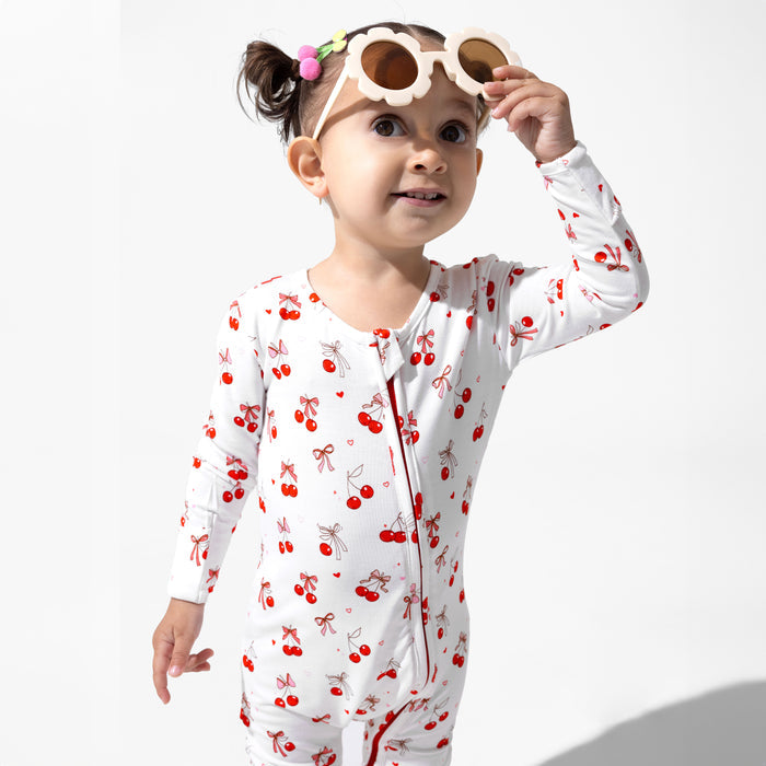 Cherry On Top Bamboo Convertible Footie