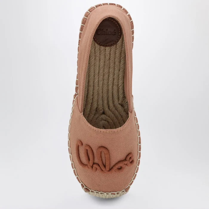 Chloé - Pink espadrilles with logo embroidery