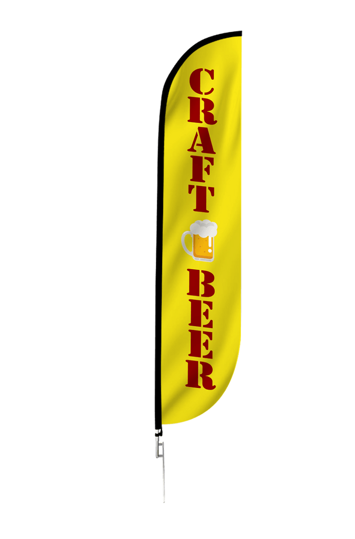 Craft Beer Feather Flag Yellow