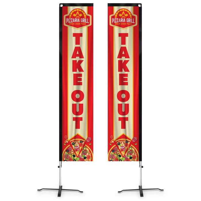 11ft / Double-Sided / X-Stand Pole Set