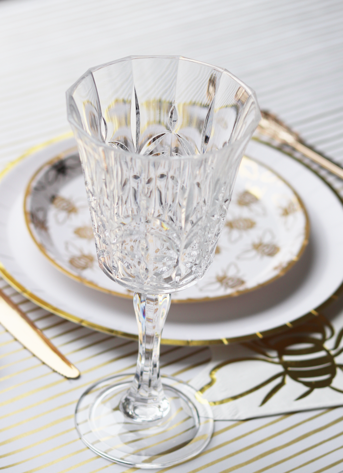Cut Crystal Acrylic Wine Glass