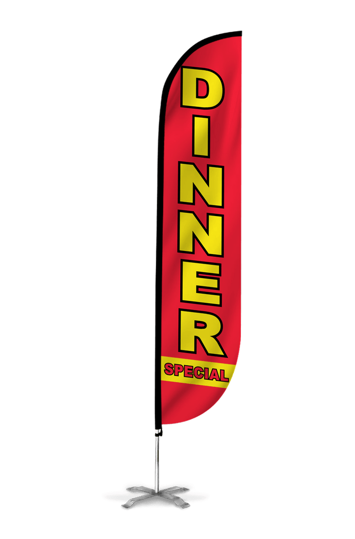 Diner Feather Flag Red