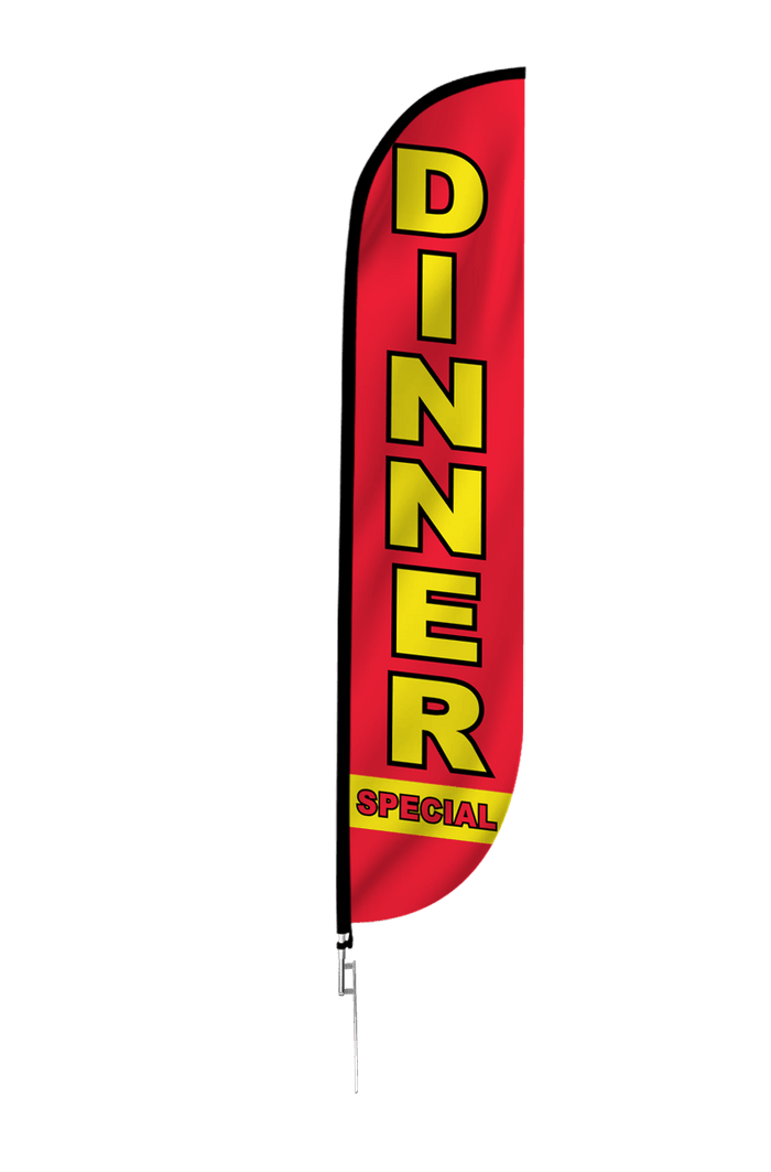 Dinner Special Feather Flag Red