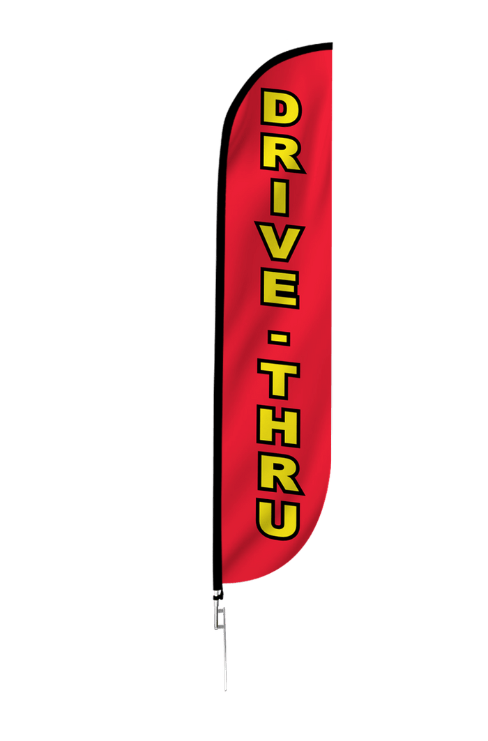 Drive-Thru Feather Flag Red