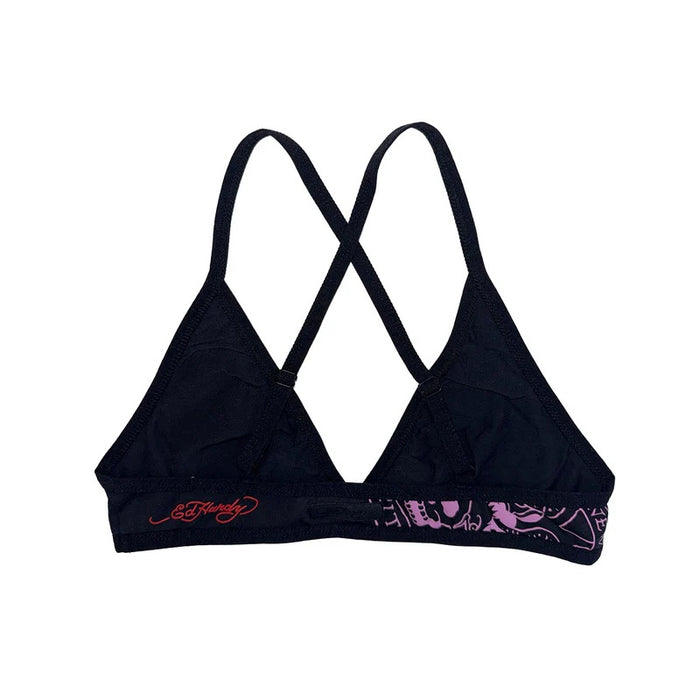 Ed Hardy Ribbon Skull Criss Cross Bralette - EHW0009-4