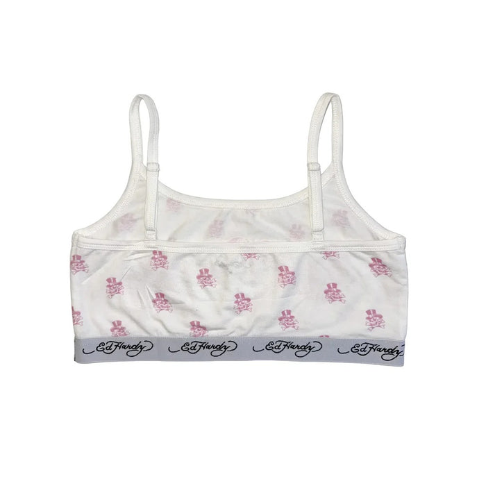 Ed Hardy Tophat Skull Elastic Bralette - EHW0001-1