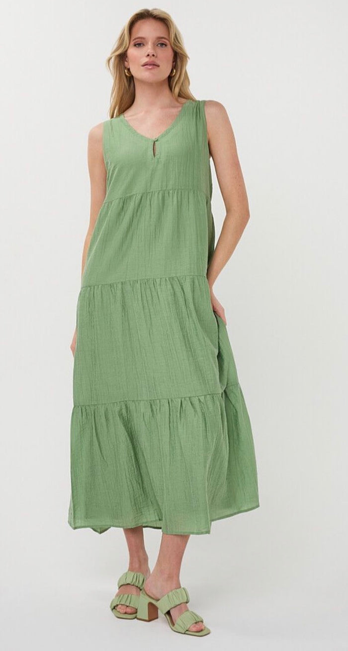 ESQUALO Dress maxi light crinkle