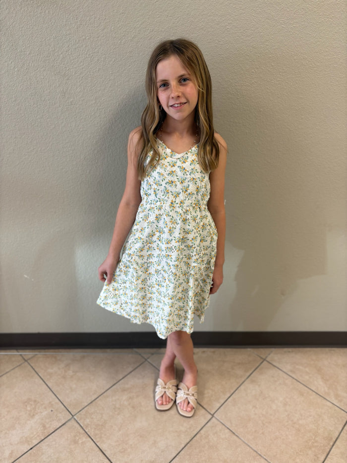 Girls Floral Tank Dress