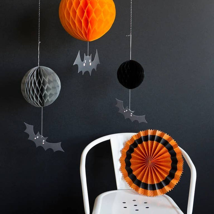 Halloween Honeycomb and Bat Décor
