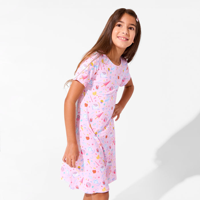 Happee Birthdae Harry Bamboo Girls' Short Sleeve Dress