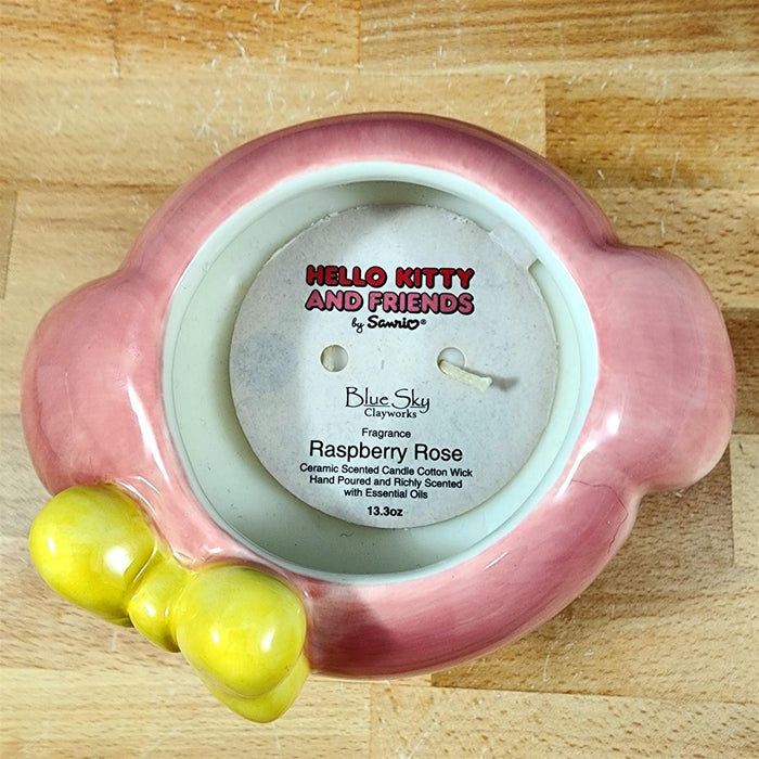Hello Kitty My Melody Figural Head Candle Raspberry Rose Fragrance by Blue Sky