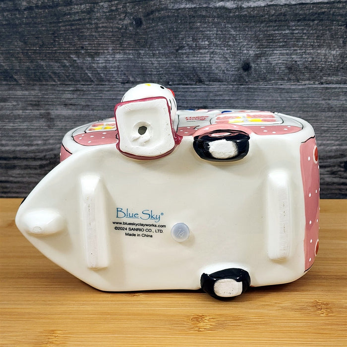 Hello Kitty Retro Camper Planter Holder Ceramic Summer Decor Embossed Blue Sky