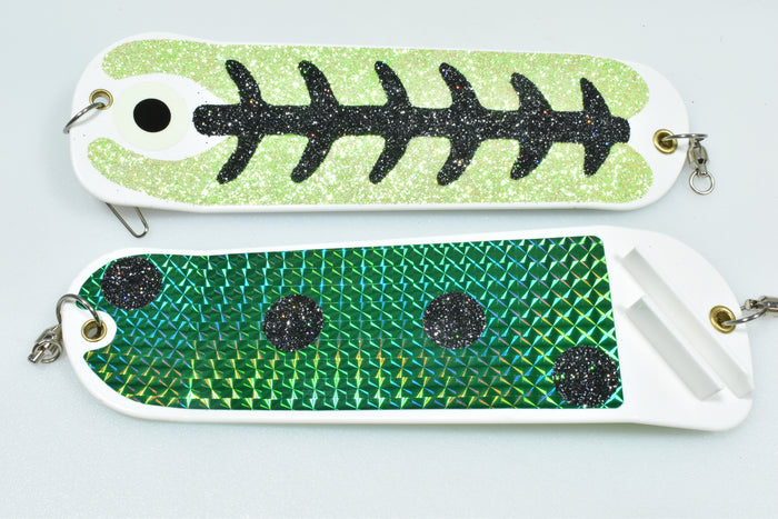 Hyperflasherz - Lime Witch - 8" Double Finned Flasher