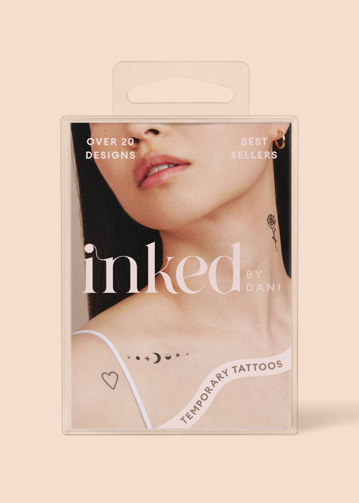 INKED BY DANI Best Sellers Temporary Tattoo Pack