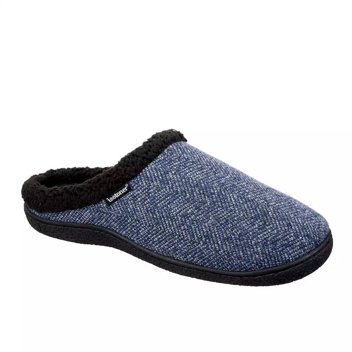 Isotoner Advanced Memory Foam Herringbone Harvey Clog ECO Comfort Slippers - 96079