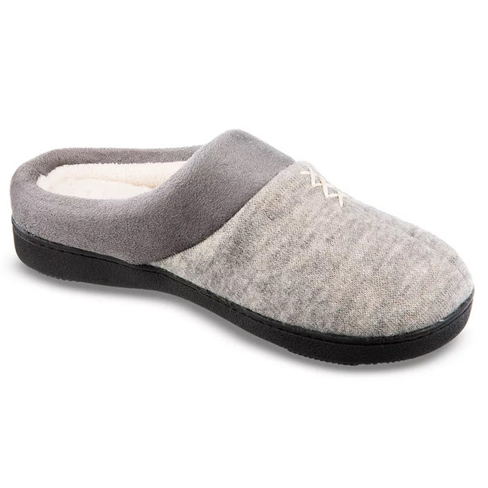 isotoner Women's Marisol Microsuede & Heathered Hoodback Slippers - 6766