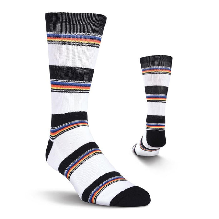 K. Bell KurB Men's Variegated Stripe Crew Socks One Size - KRM16H057-01