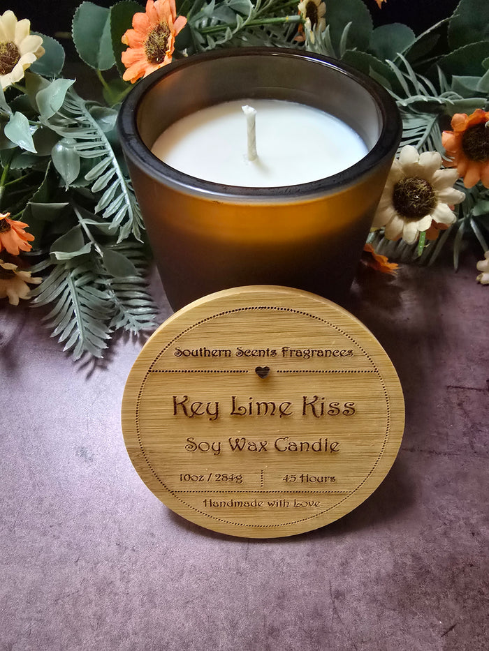 Key Lime Kiss - Soy Wax Candle - Hand Poured - 10oz