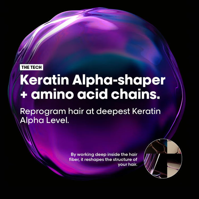 LOREAL PROFESSIONNEL Keratin Alpha Sleek Shampoo 300 ml & Hair Mask 250 ml Frizz Control Combo