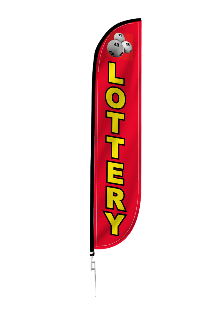 Lottery Feather Flag Red