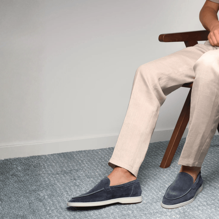 MEN’S REFINED SUEDE LOAFER - Grey - Sovira