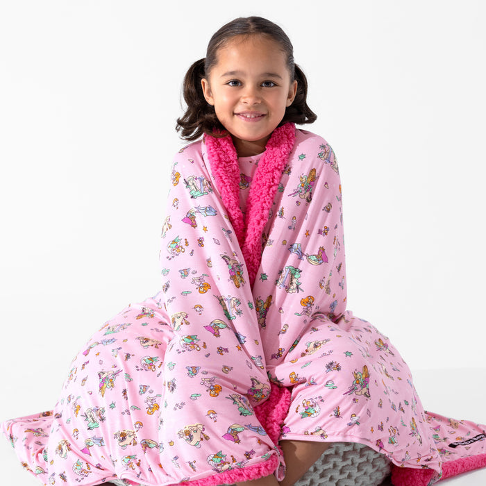 Mermaid Lagoon Bamboo Sherpa Blanket