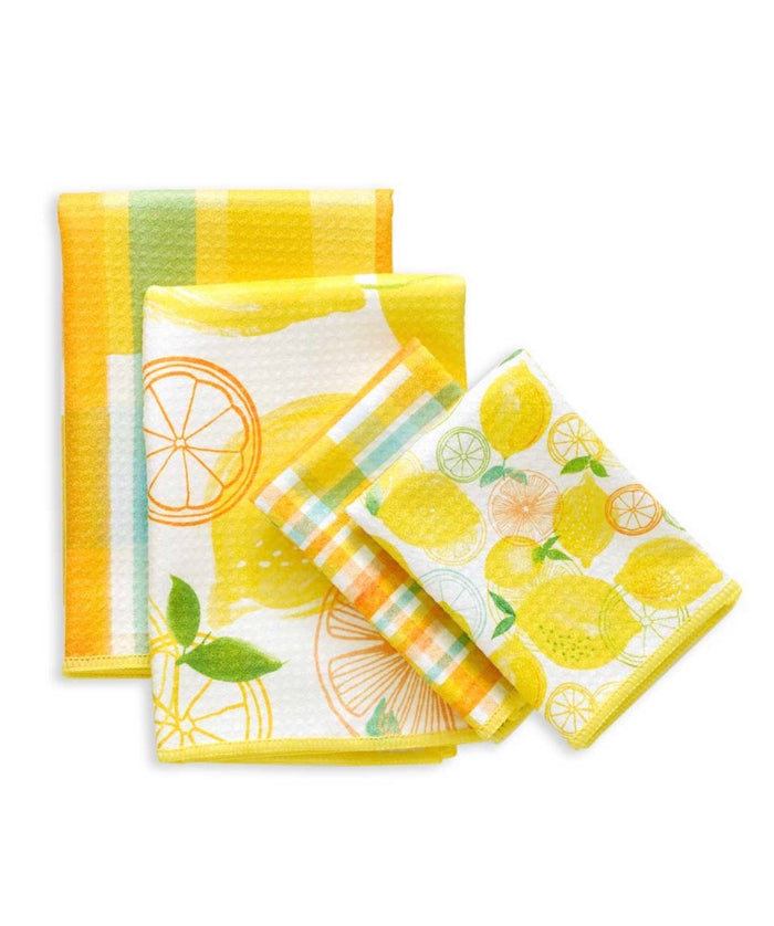 MICROFIBER, ALL-PURPOSE TOWELS, SET OF 4