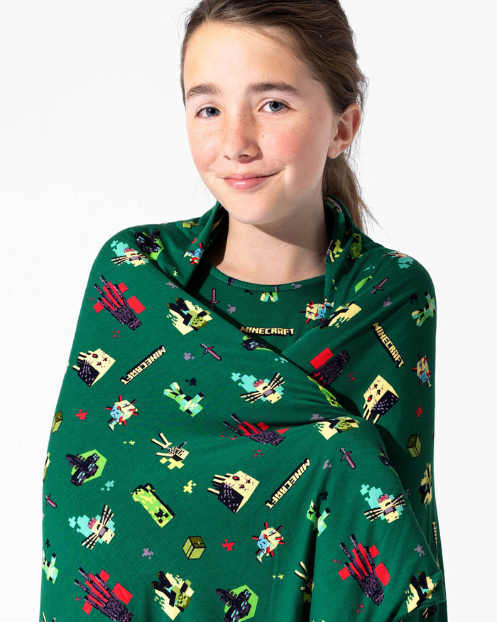 Minecraft: Midnight Mobs Bamboo Sherpa Blanket