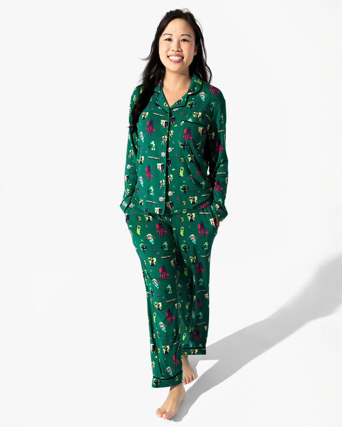 Minecraft: Midnight Mobs Bamboo Women's Pajama Set