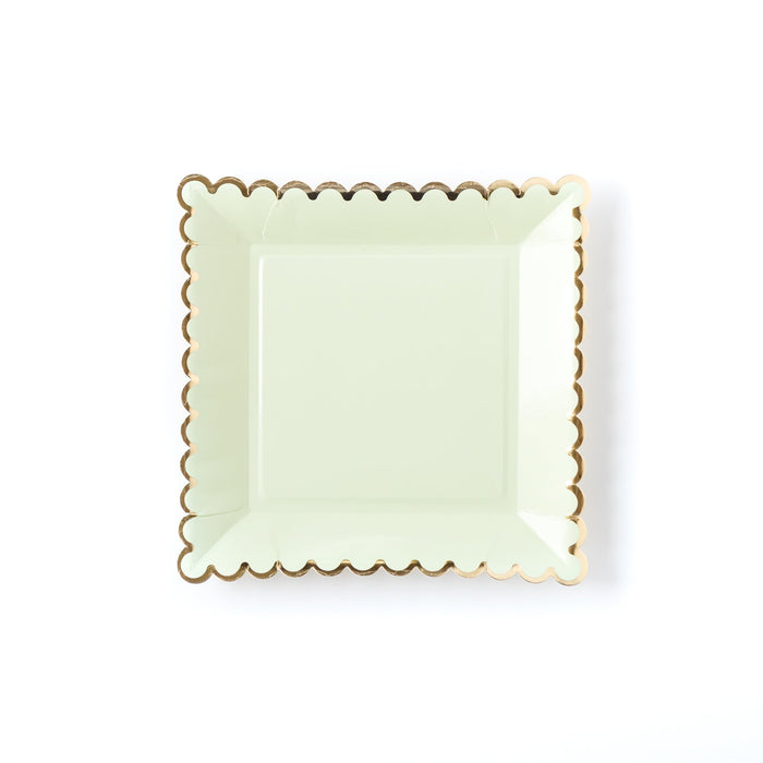 Mint Scallop Plates