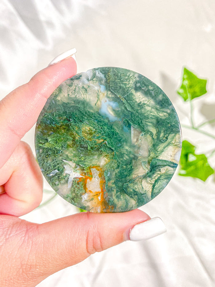 Moss Agate Disk