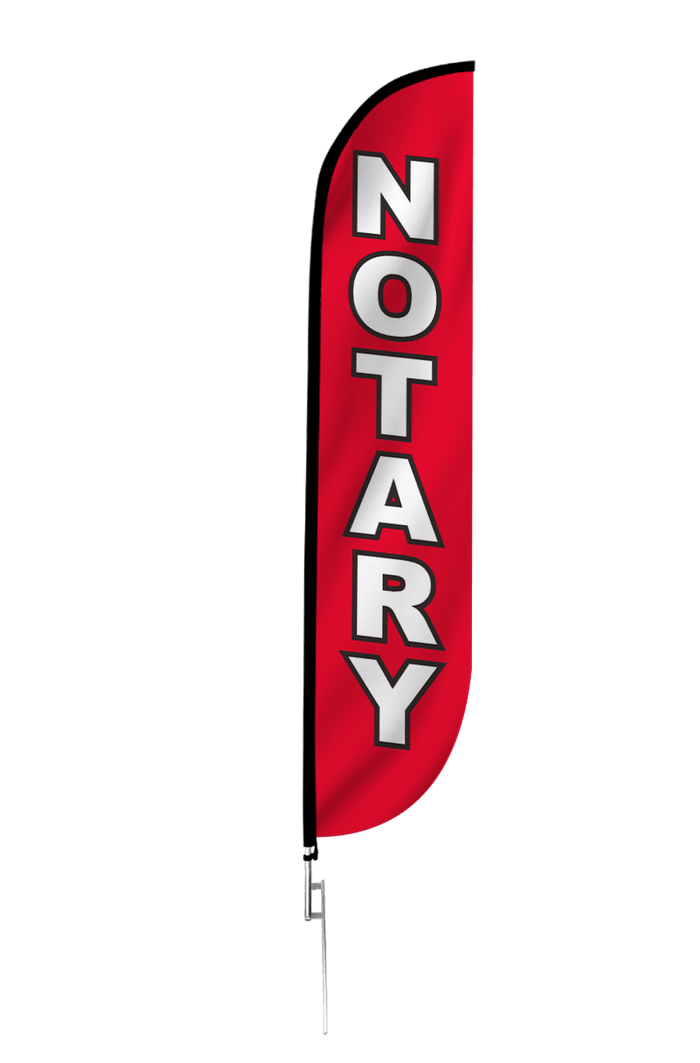 Notary Feather Flag Red