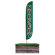 Nursery Feather Flag Green