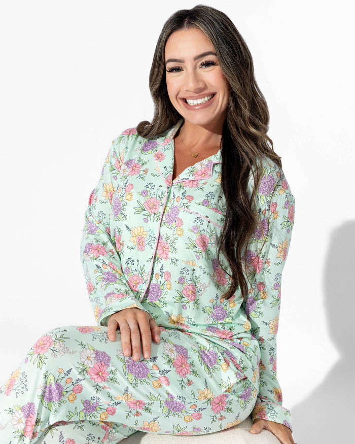 Petals & Posies Bamboo Women's Pajama Set