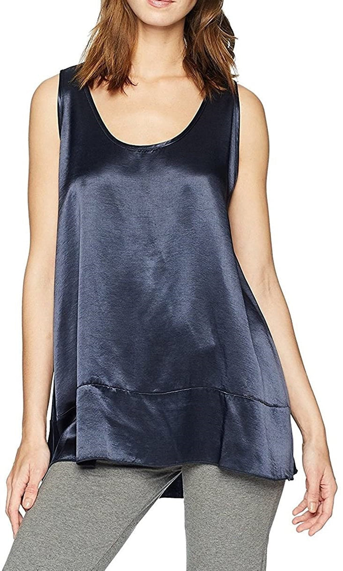 PJ Harlow Natalie Satin Tank With Ruffle