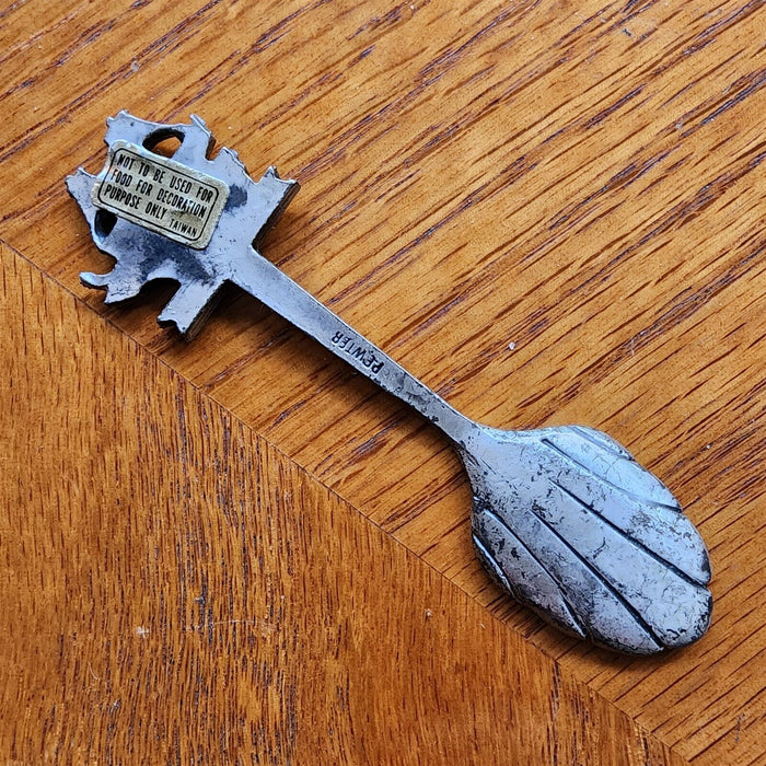 Plymouth New England Mayflower II Collector Souvenir Spoon 3.5 in Pewter