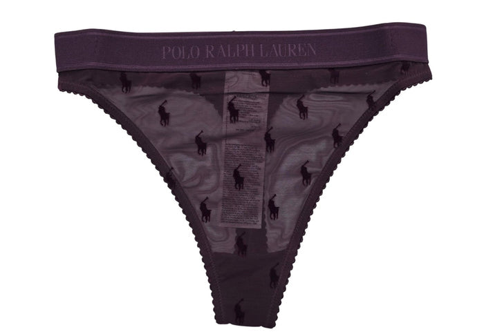 Polo Ralph Lauren High Rise Flocked Pony Thong - 4P0124