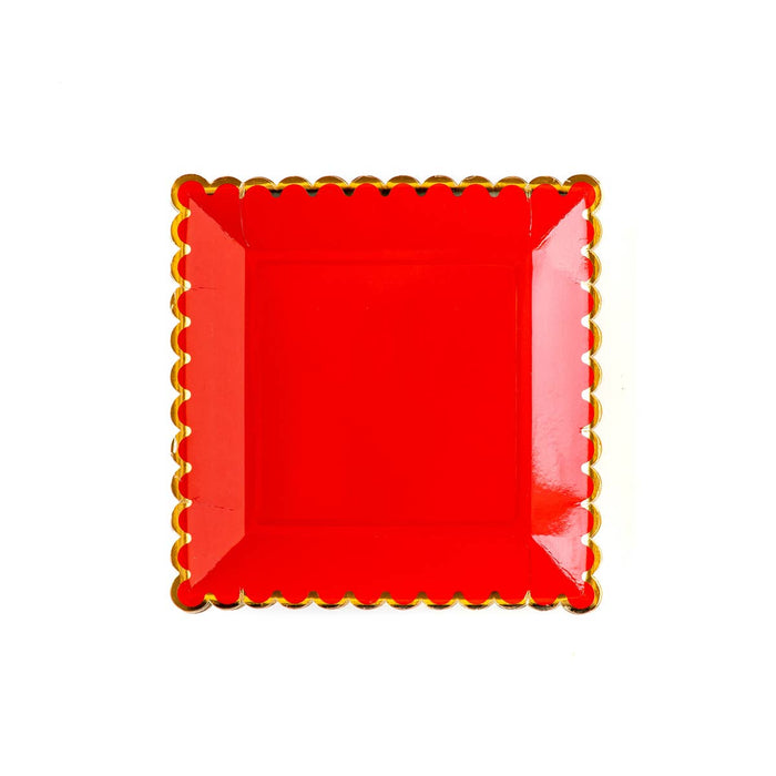 Red Scallop Plates