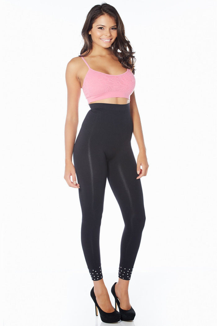 Rhonda Shear "Rocker" High Waist Studded Leggings - R1390