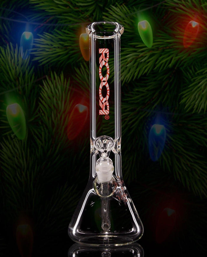 ROOR Glass Limited Holiday Edition 18" Bong - Candy Cane Label