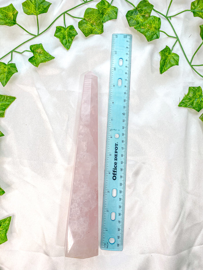 Rose Quartz Obelisk Statement Tower #2