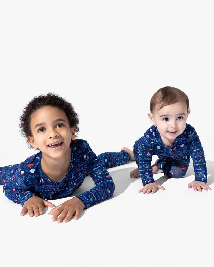 Sail Away Fair Isle Bamboo Convertible Footie